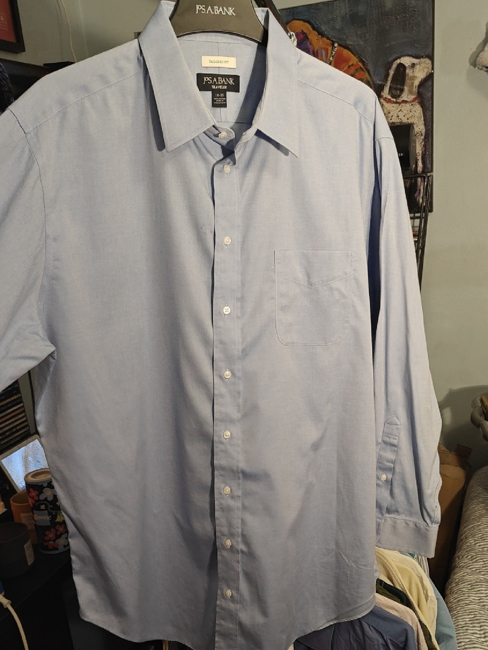 Jos. A. Bank Light Blue Dress Shirt - Classic Button-Front